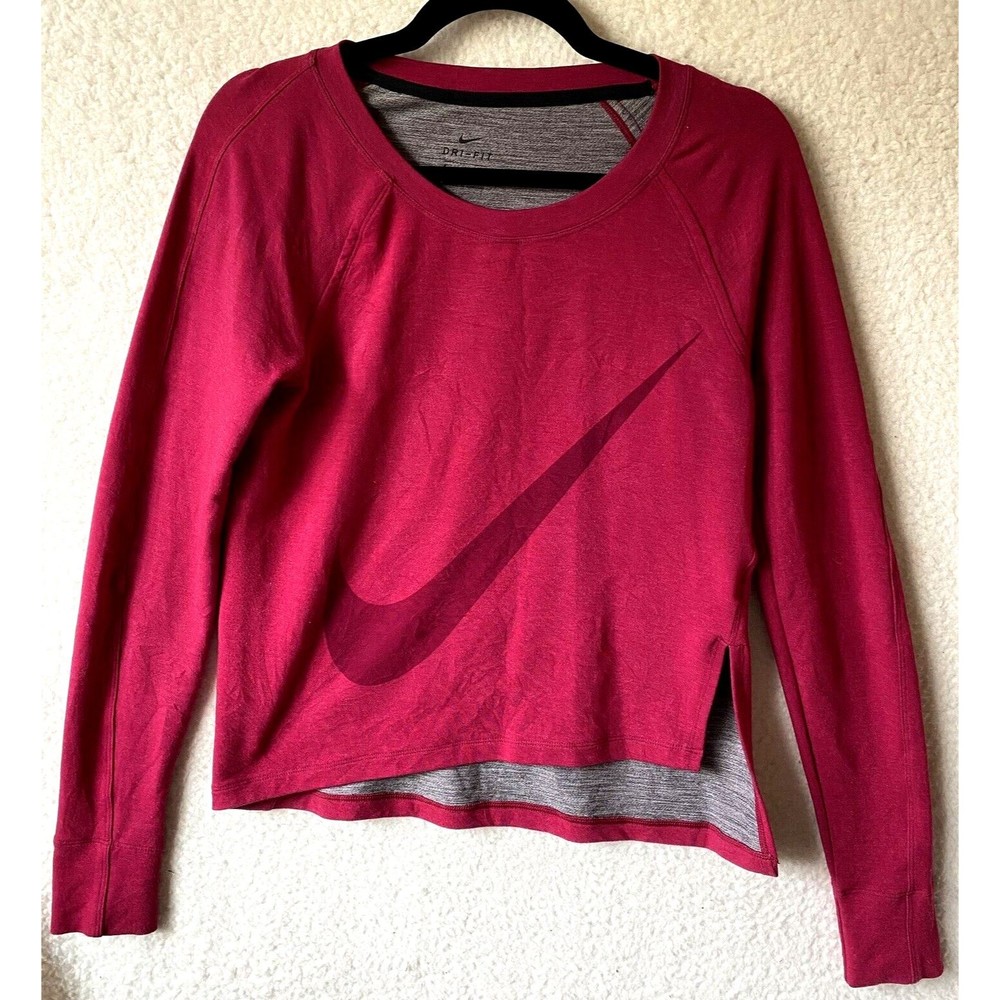 Nike Dri-Fit Pink‎ Berry  Long Sleeve Jersey Sweater Sweatshirt S